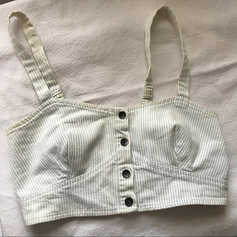 Nollie Pin Stripe Crop Top